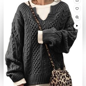 NEW XL Oversized sweater gray (there were no tags on sweater when purchased)